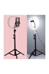 Kuaför Makyaj Youtuber Sutidio Resim Çekimleri Ring Light Sürekli 10 Inç Işık 2mt