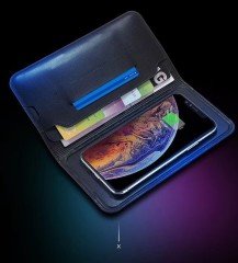 Zhuse 8000 mAh %100 Deri Cüzdan Kablosuz Powerbank PB-032