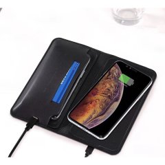 Zhuse 8000 mAh %100 Deri Cüzdan Kablosuz Powerbank PB-032