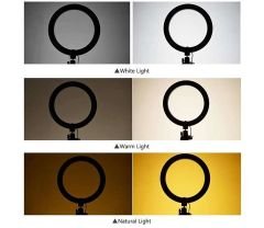 Youtuber 3 Telefon Tutuculu Ring Light 14 Inç+Bluetooth Kumanda
