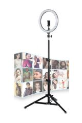 Kuaför Makyaj Çekimleri Ring Light Sürekli 10 Inç Işık 2m Stand