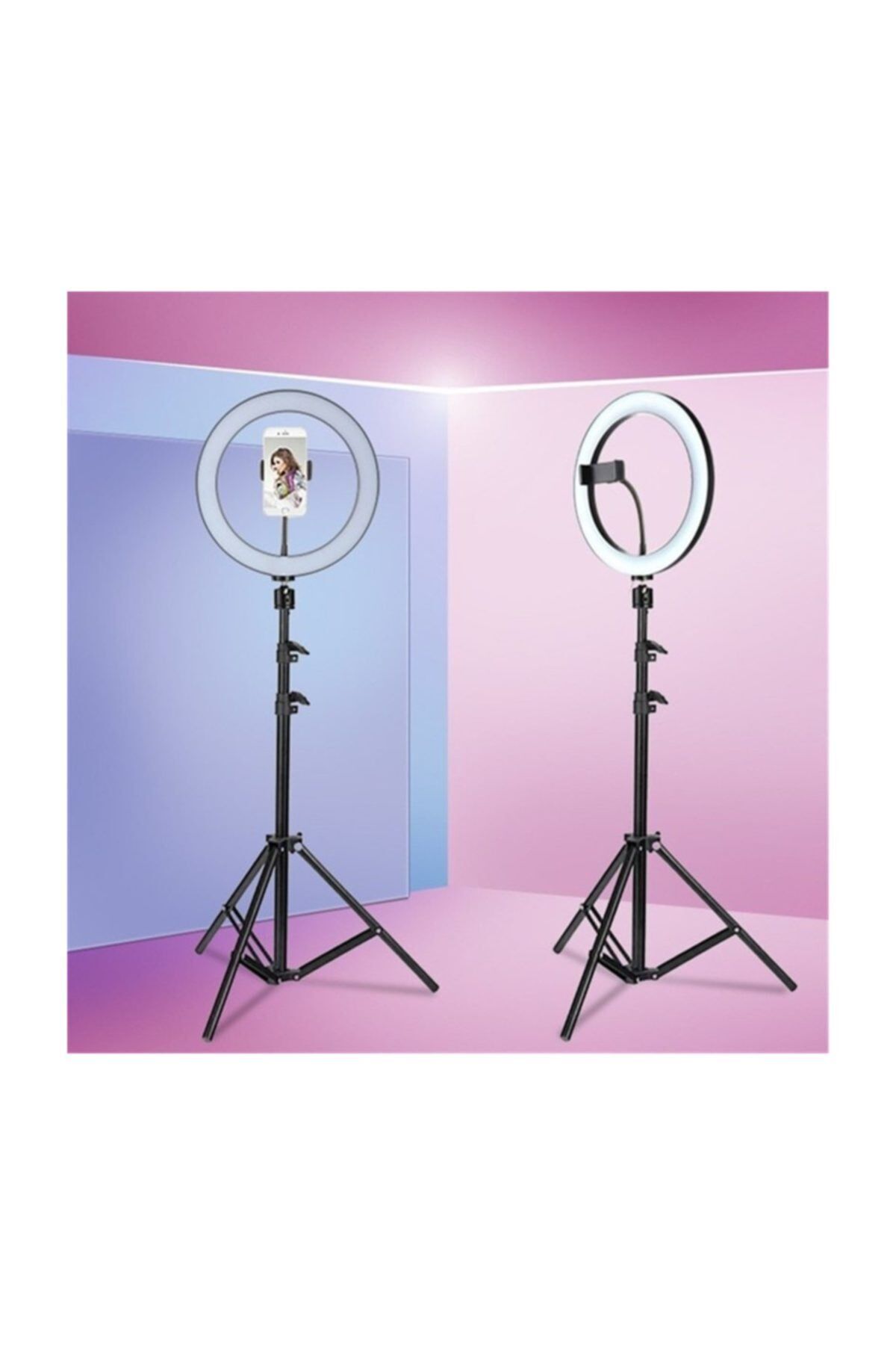 RING FILL LIGHT  LED Selfie halka ışık 24W 5500K Tripod ile iphone akıllı telefon makyaj