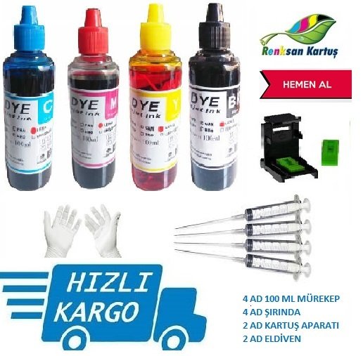 HP 704 KARTUŞ UYUMLU DOLUM SETİ
